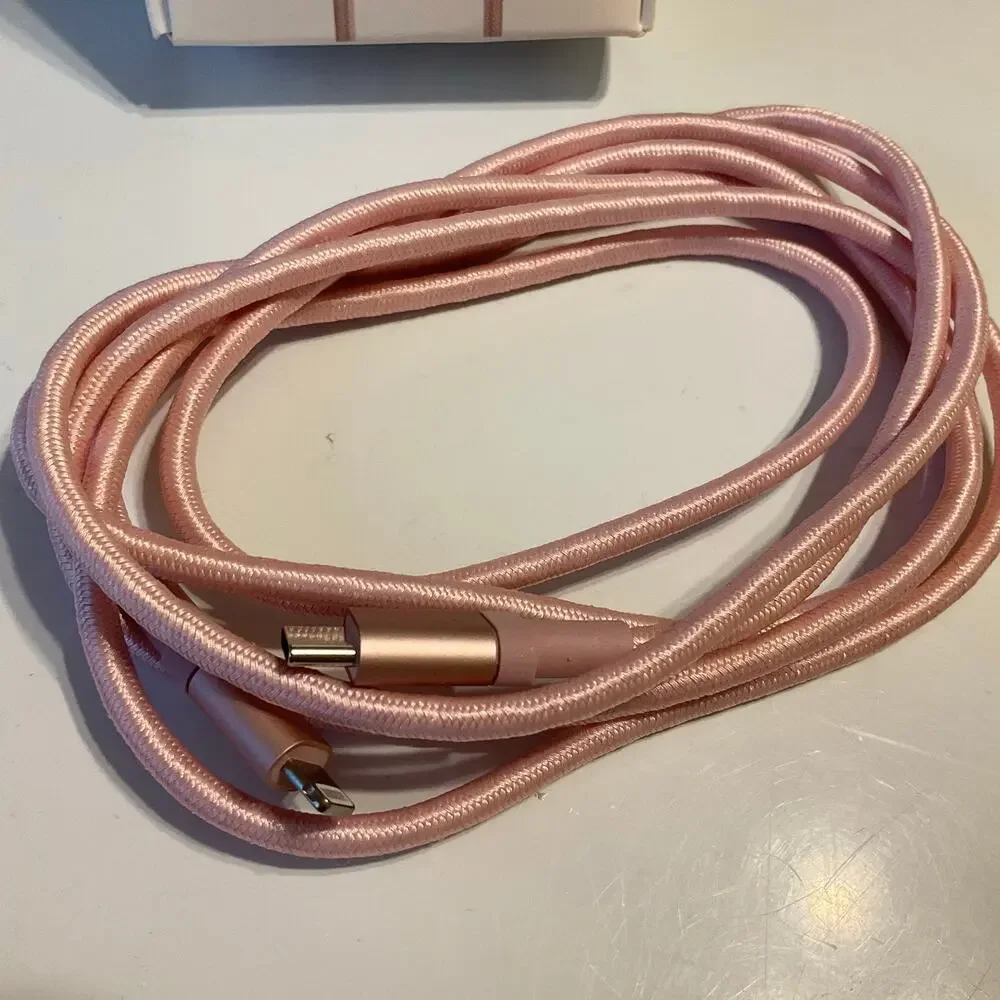 Lightning to USB C Charge/Sync Cable (6ft/1.8m) Made for iPhone iPad iPod, Pink